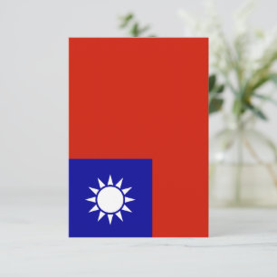 Taiwan vlag bedankkaart