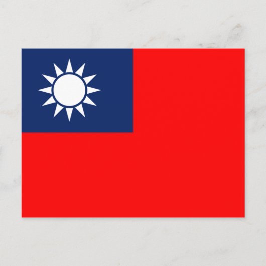 taiwan vlag briefkaart (Voorkant)