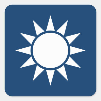 Taiwan Vlag "Klassiek" Vierkante Sticker