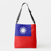 Taiwan Vlag: Republiek China, Chinees Taipei Crossbody Tas (Achterkant)