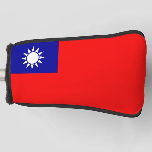 Taiwan Vlag: Republiek China, Chinees Taipei Golfheadcover (Voorkant)