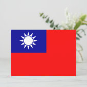 Taiwan Vlag: Republiek China, Chinees Taipei Kaart (Staand voorkant)