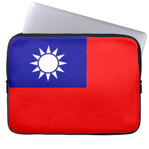 Taiwan Vlag: Republiek China, Chinees Taipei Laptop Sleeve