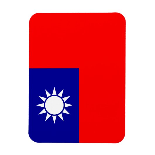 Taiwan Vlag: Republiek China, Chinees Taipei Magneet (Verticaal)