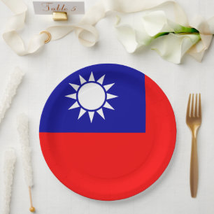 Taiwan Vlag: Republiek China, Chinees Taipei Papieren Bordje