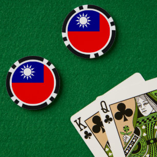 Taiwan Vlag: Republiek China, Chinees Taipei Poker Chips