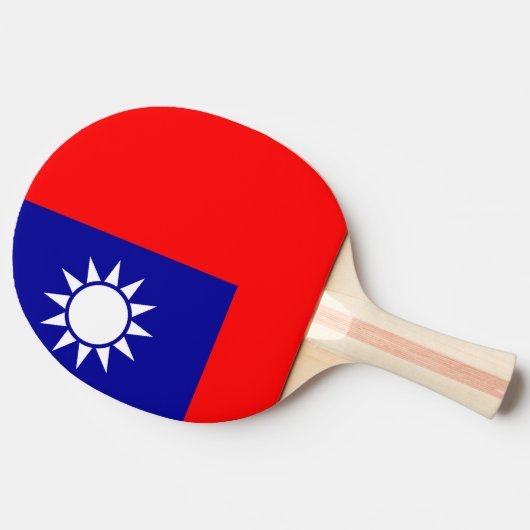 Taiwan Vlag: Republiek China, Chinees Taipei Tafeltennisbatje (Zijkant)