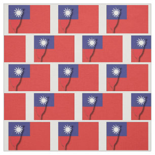 TAIWAN Vlag ROC Kaart Omtrek Stof
