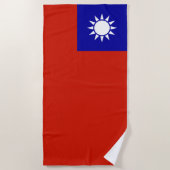 Taiwan vlag strandlaken (Voorkant)