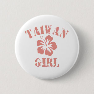 Taiwanees roze meisje ronde button 5,7 cm
