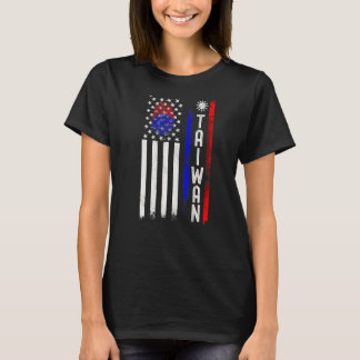 Taiwanese Amerikaanse vlag Het staat in mijn DNA d T-shirt