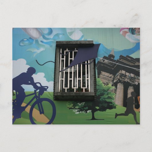 Taiwanese graffiti, Taipei, Taiwan Briefkaart (Voorkant)