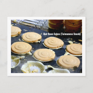 Taiwanese impressie/roodbruinkoeken 紅 餅 briefkaart