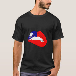 Taiwanese trots Taiwanese vlag Taiwan Lip Taiwanes T-shirt