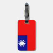Taiwanese vlag bagagelabel (Achterkant verticaal)