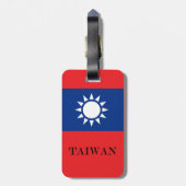 Taiwanese vlag bagagelabel (Achterkant verticaal)