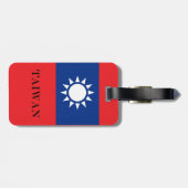 Taiwanese vlag bagagelabel (Achterkant horizontaal)