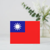 Taiwanese vlag briefkaart (Staand voorkant)