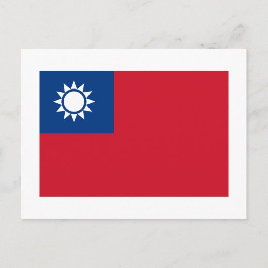 Taiwanese vlag briefkaart (Voorkant)