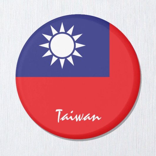 Taiwanese vlag en Azië - sport- en sportfans Magneet