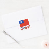 Taiwanese vlag en Taiwan Vierkante Sticker (Envelop)