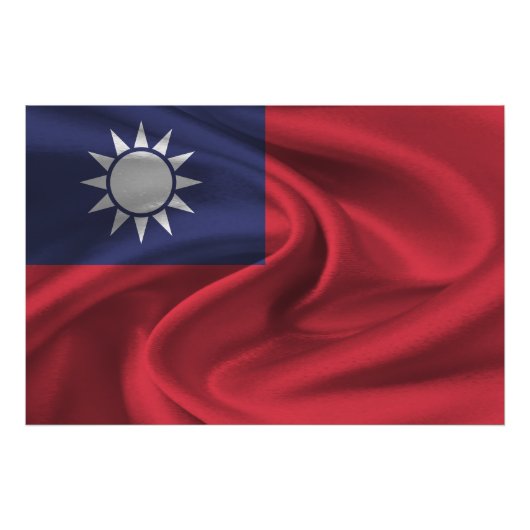 Taiwanese vlag foto afdruk (Voorkant)