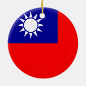 Taiwanese vlag keramisch ornament (Achterkant)