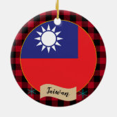 Taiwanese vlag keramisch ornament (Achterkant)