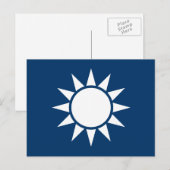 Taiwanese vlag "Klassiek" Briefkaart (Voorkant / Achterkant)