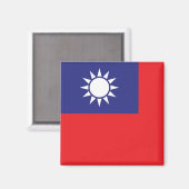 Taiwanese vlag magneet (Voorkant / Achterkant)