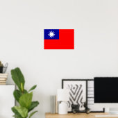 Taiwanese vlag poster (Thuiskantoor)