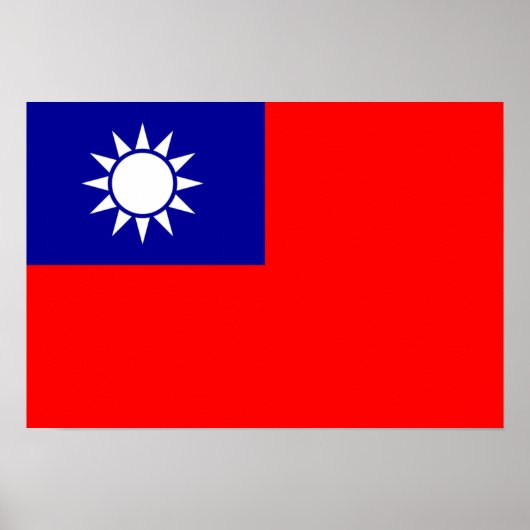 Taiwanese vlag poster (Voorkant)