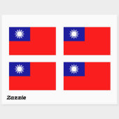 Taiwanese vlag rechthoekige sticker (Vel)