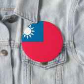 Taiwanese vlag ronde button 4,0 cm (In situ)