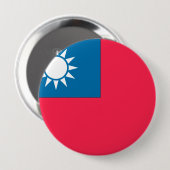 Taiwanese vlag ronde button 4,0 cm (Voorkant /achterkant)