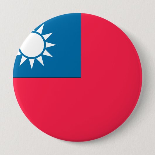 Taiwanese vlag ronde button 4,0 cm (Voorkant)