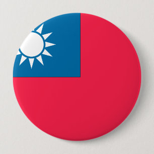 Taiwanese vlag ronde button 4,0 cm