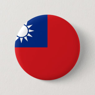 Taiwanese vlag ronde button 5,7 cm