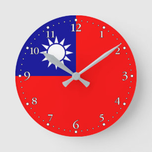 Taiwanese vlag ronde klok