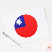 Taiwanese vlag ronde sticker (Envelop)