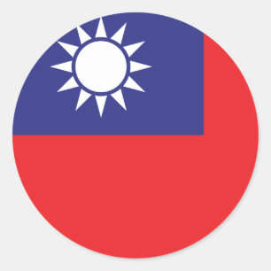Taiwanese vlag ronde sticker
