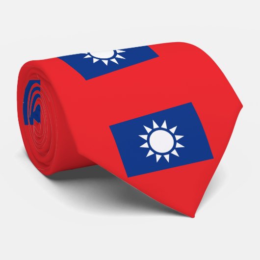 Taiwanese vlag stropdas (Opgerold)