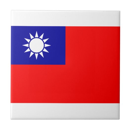 Taiwanese vlag tegeltje (Voorkant)