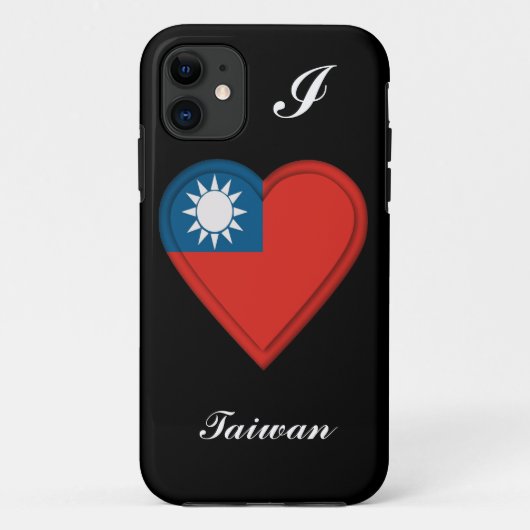 Taiwanese vlag: Voeg tekst toe Case-Mate iPhone Case (Achterkant)