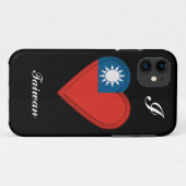 Taiwanese vlag: Voeg tekst toe Case-Mate iPhone Case (Achterkant (horizontaal))