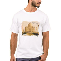 Taj Mahal Agra India Aquarel Reis