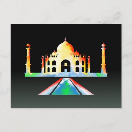 Taj Mahal Agra India Briefkaart (Voorkant)