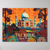 Taj Mahal Agra India Home Office Wall Art Poster (Devant)