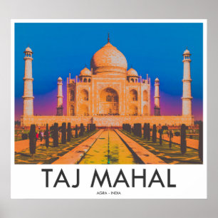 Taj Mahal, Agra, India Poster