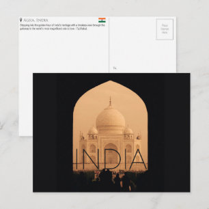 Taj Mahal, Agra, India Reisansichtkaart Briefkaart